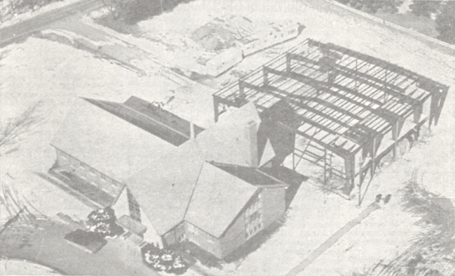 1973 - Aerial photo of Federated Church Expansion - Hartford MI